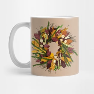 VINTAGE STYLE AUTUMN WREATH Mug